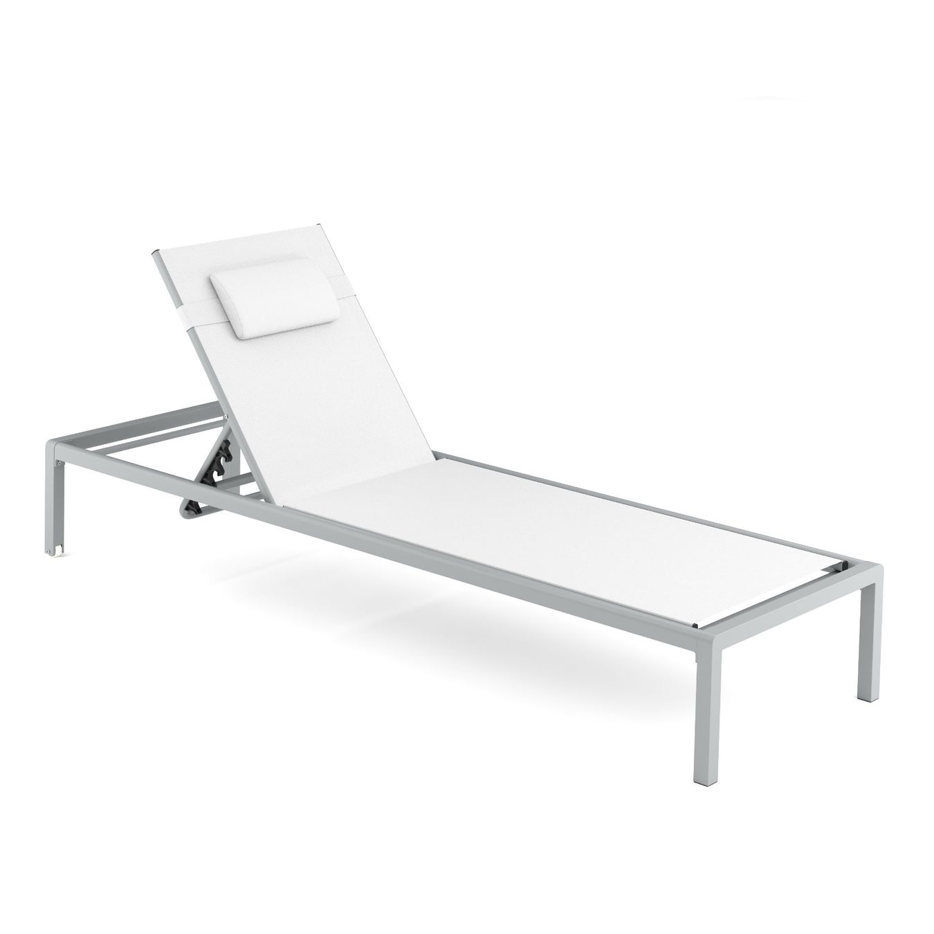 Gonser Chaises longues: Liegestuhl GABBY weiss/grau – Neuf (Voir description) à Bichwil par Bb17