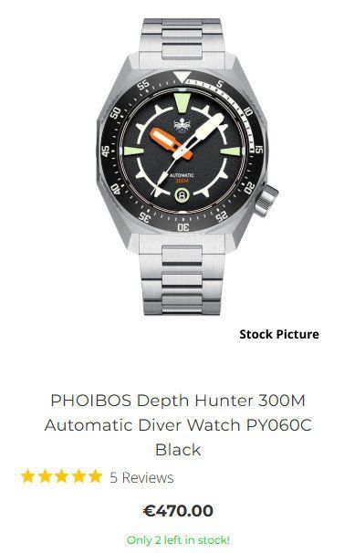 Montres: PHOIBOS Deep Hunter 300m Diver – Neuf (Voir description) à Buchs ZH par Sadaka 5