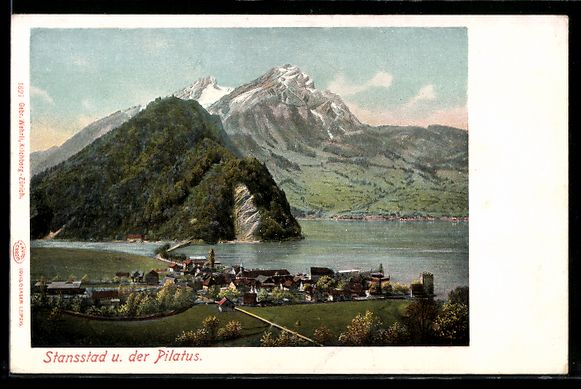 Ansichtskarten: AK Stansstad, Ortsansicht mit Pilatus – Gebraucht aus Berlin von bartko-reher