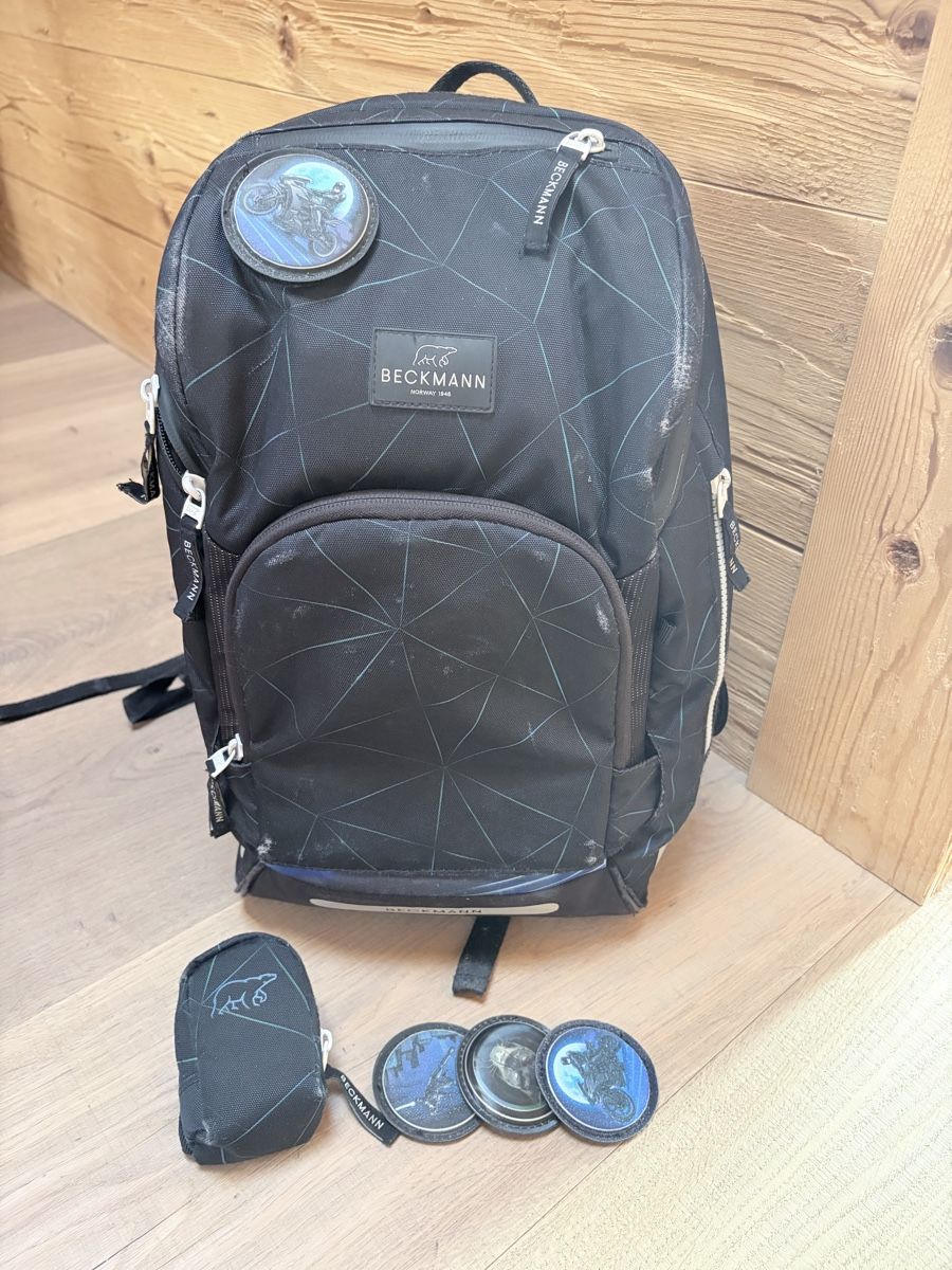 Borse & Zaini: Beckmann Schulrucksack mit Patches – Usato da Saanenmöser venduto da ballerinas 1