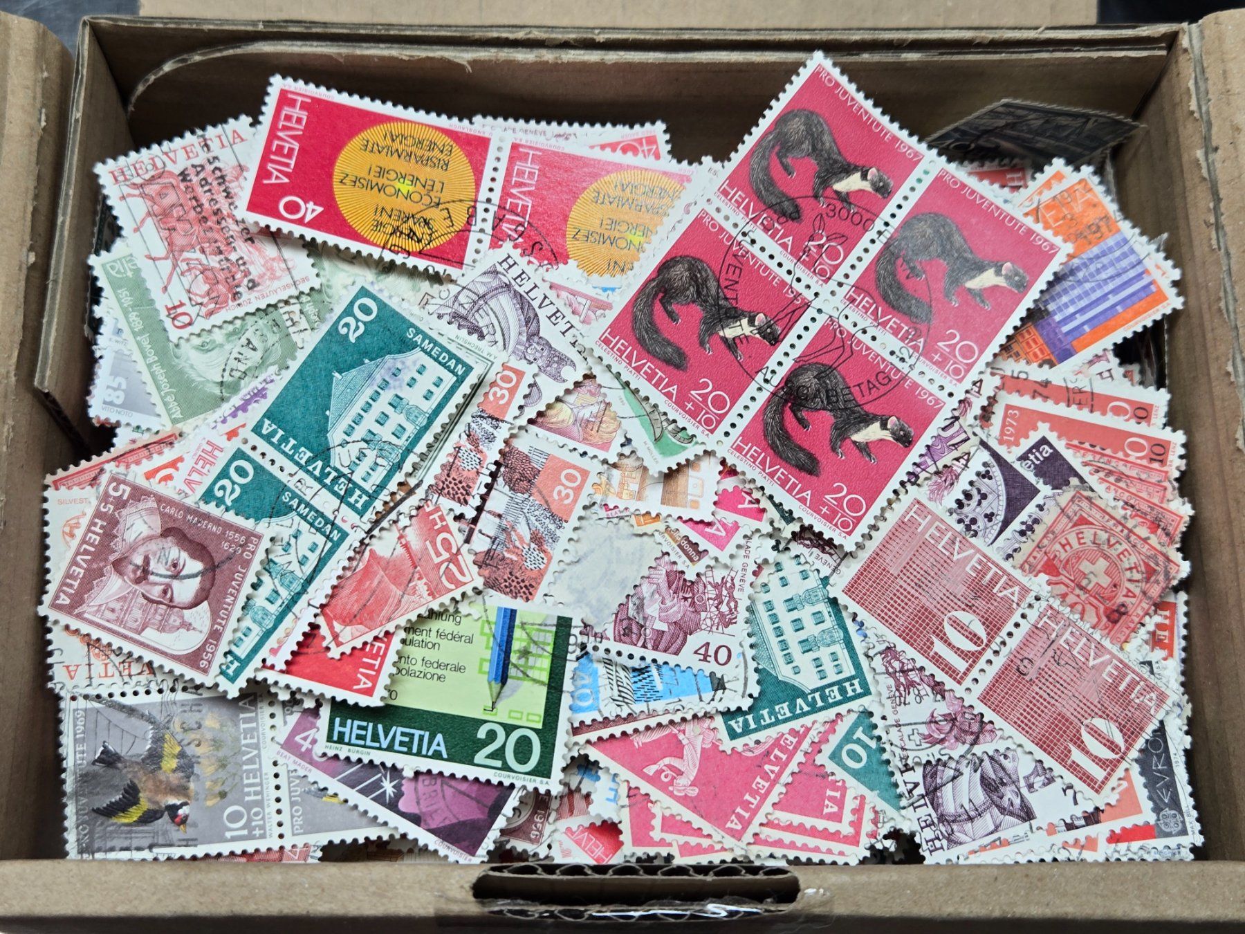 Alle Briefmarken: 250g abgelöste Schweizer Briefmarken ab 1.-- – Gebraucht aus Bonstetten von Vrk220556 5