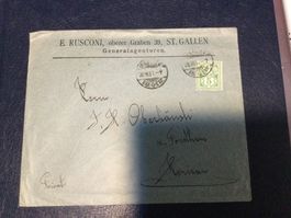 Firmenumschlag E. Rusconi St. Gallen nach Herisau