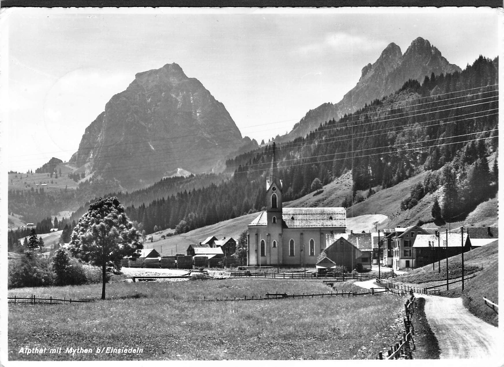 Cartoline postali: AK/SZ Alpthal mit Mythen – Usato da Reichenburg venduto da Pipo-67