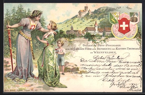 Cartes postales: Litho Weinfelden, 100 jährige Feier der – D'occasion à Berlin par bartko-reher