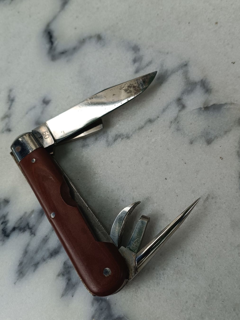 Schweizer Armee Coltelli tascabile: Sackmesser Elsener Schwyz 1950 P – Usato da Brugg AG venduto da Ente015 6