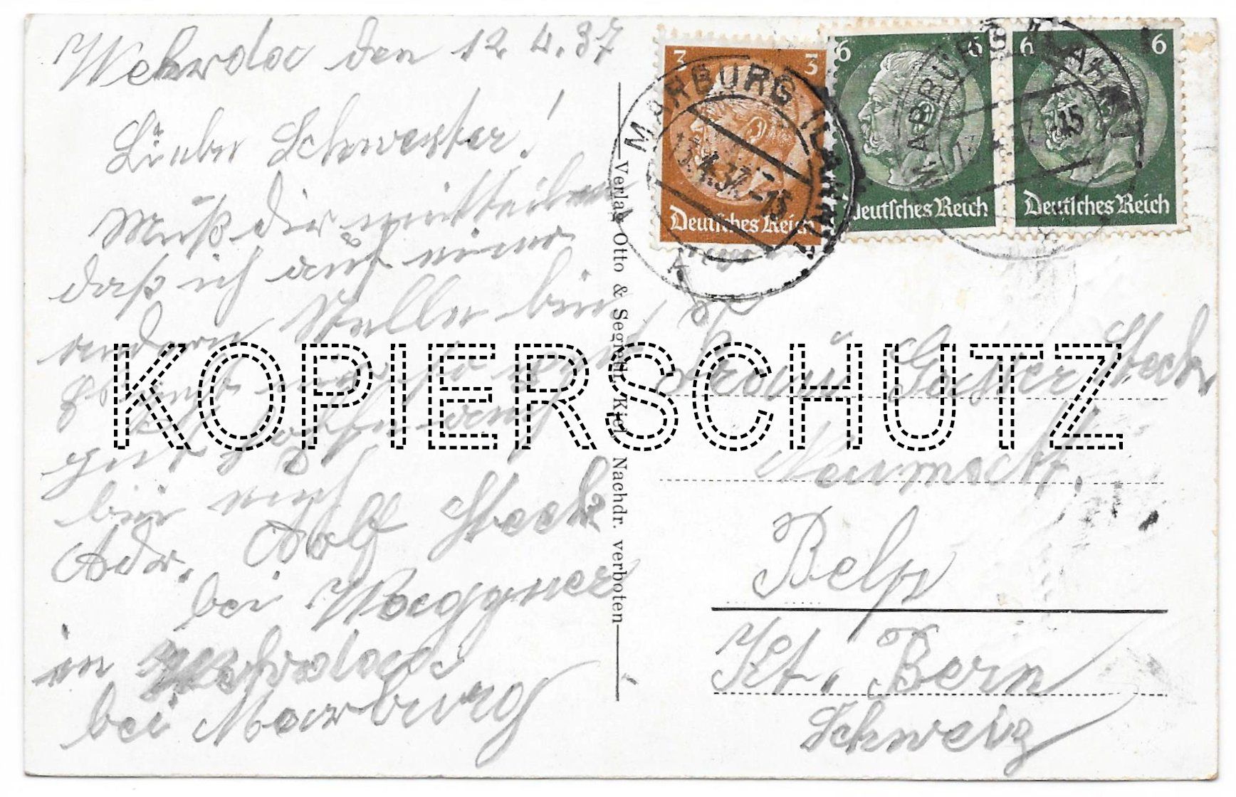 Cartoline postali: Postkarte, Wehrde b. Lahn – Usato da Lausanne venduto da jag_sj6f 1