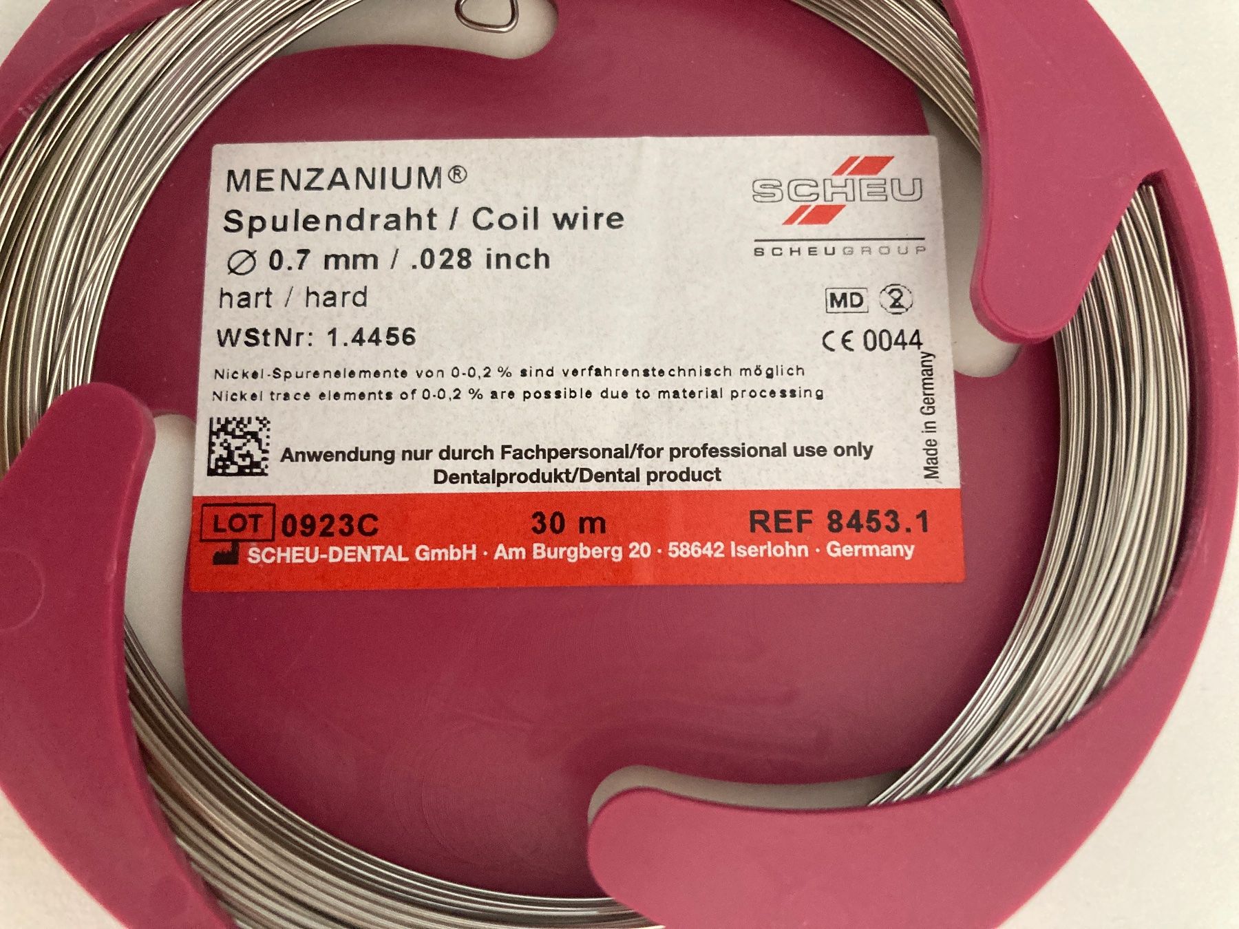 Eisenwaren: Scheu Dental: MENZANIUM Draht – Neu und originalverpackt aus Kaltbrunn von Silberkiste 3