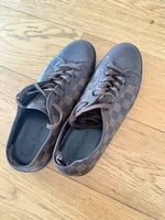 Louis Vuitton Damier Ebene Canvas and Leather Sneakers