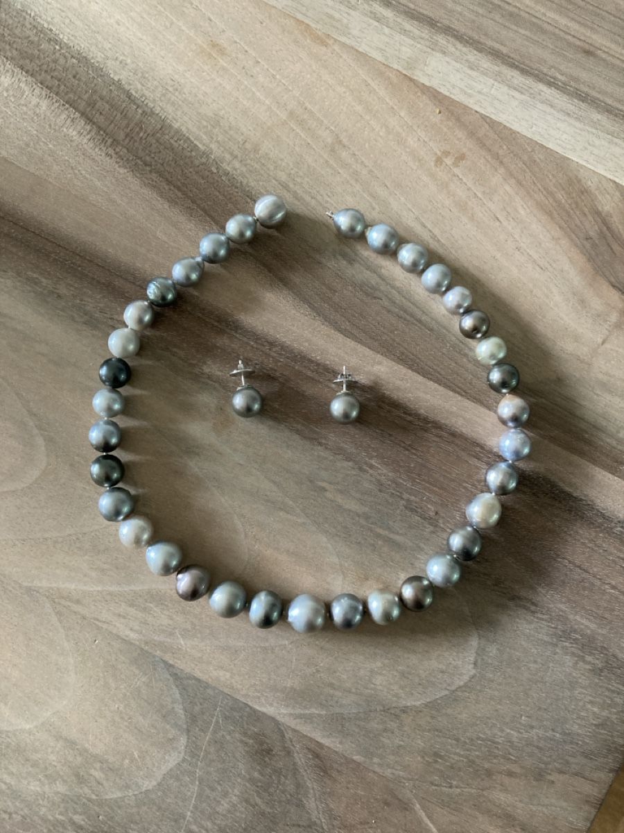 Catenine: Echtes Tahitiperlencollier plus Ohrringe – Usato da Bern venduto da Wotalotigot 4