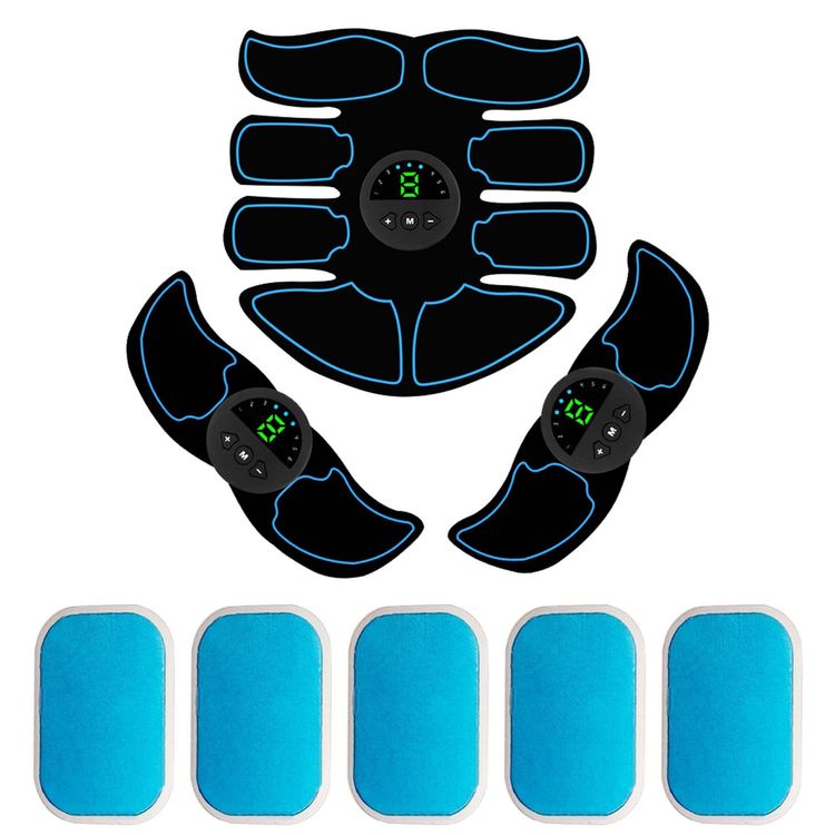 LEMENG EMS Bauchtrainer - Elektrischer Muskelstimulator Mit 8 Modi