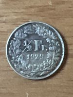 Schweizer Münze 1/2 Franken 1929 Helvetia gebraucht