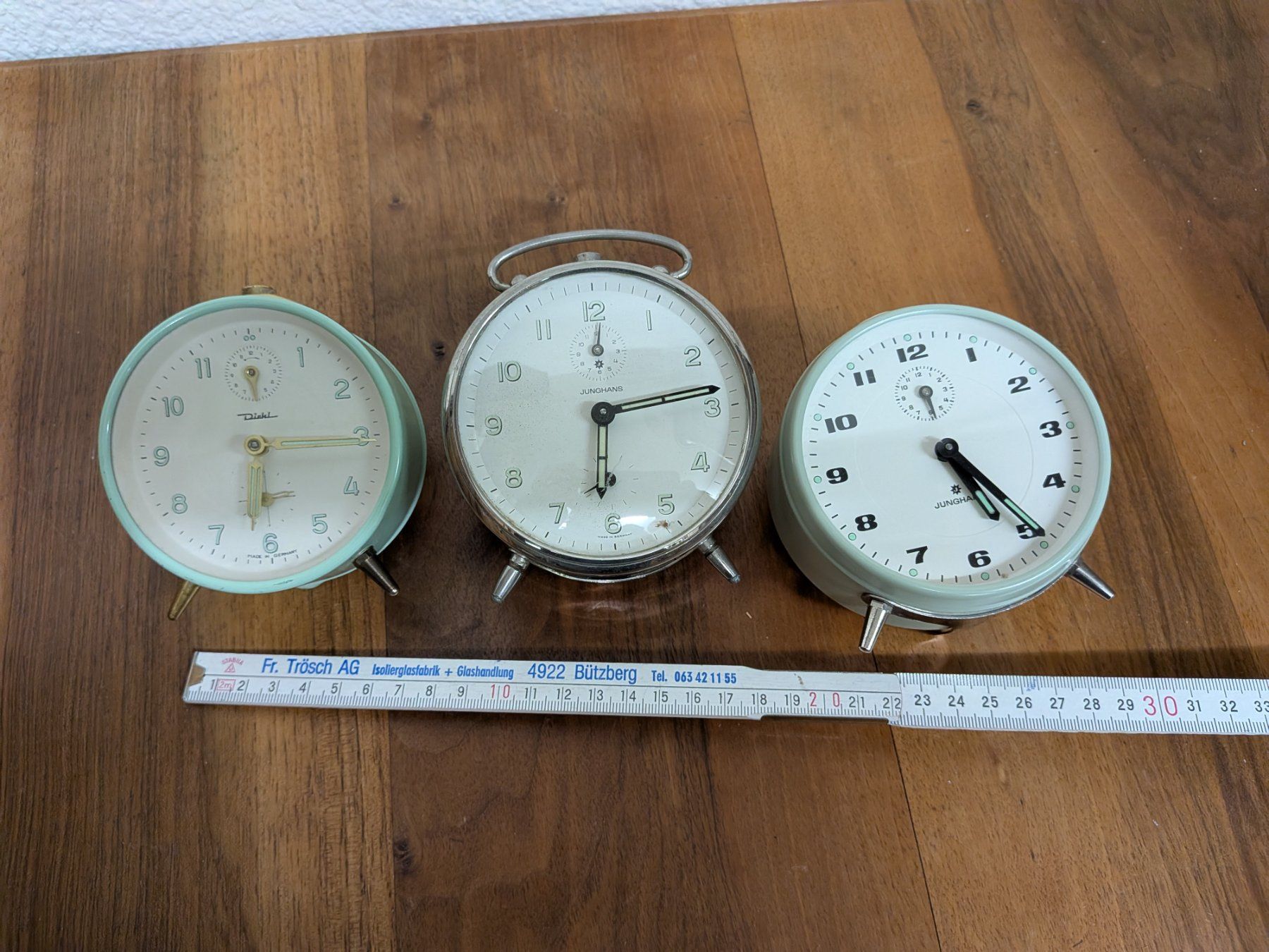 Junghans Sveglie: 3 defekte Wecker Junghans und Diehl – Difettoso da Emmen venduto da Brockofsky 7