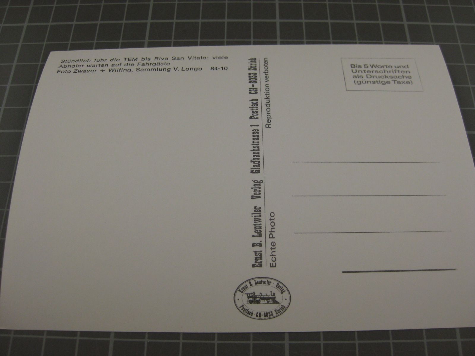 Cartoline postali: AK Riva San Vitale mit Tram  – Nuovo (secondo la descrizione) da Malters venduto da Marosko 1