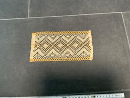 Gehäkelte Deckchen, Beige/Orange, Handarbeit, Vintage!