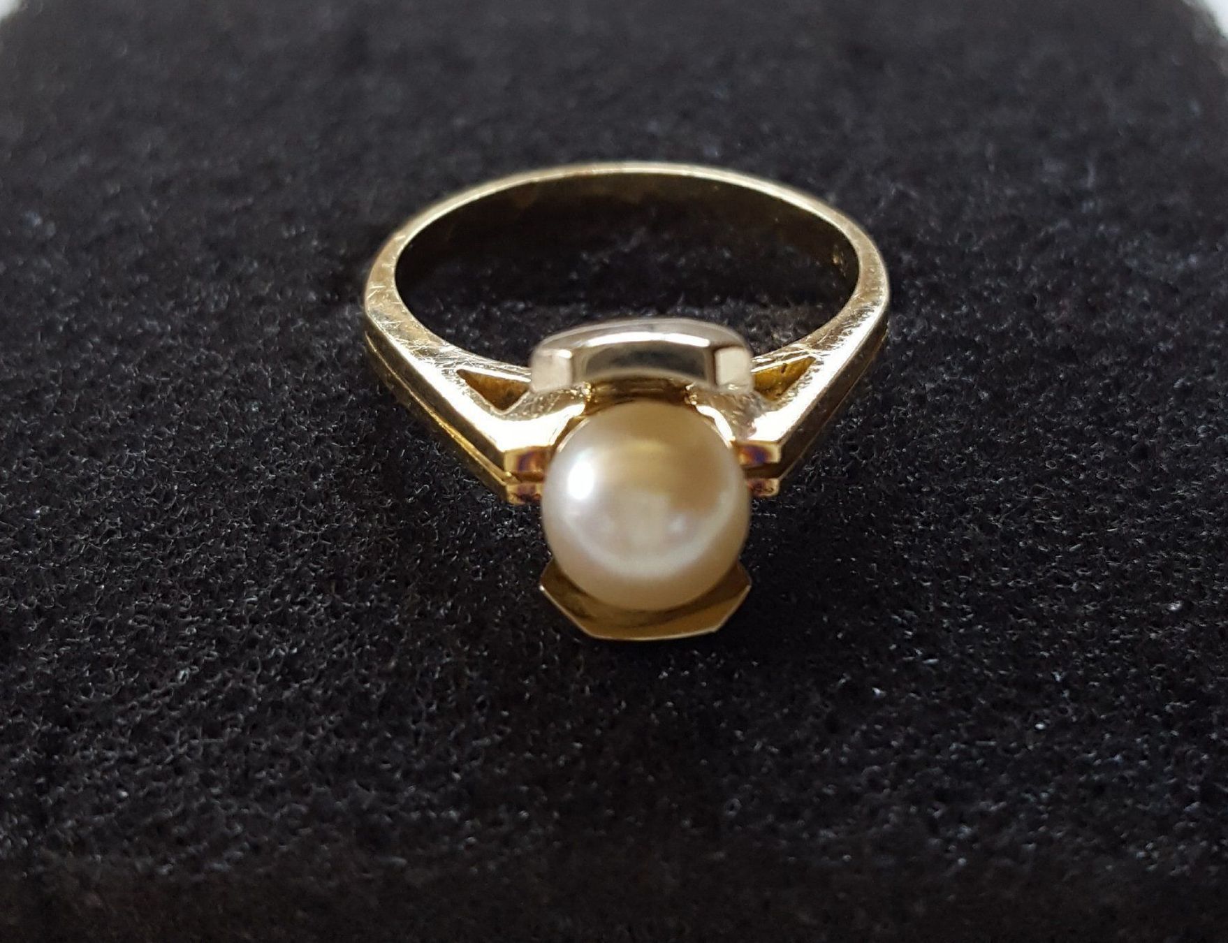 Anelli: Massiv Gold 750 Ring Mit Perle 18 Karat – Usato da Wald ZH venduto da Dasilver 3