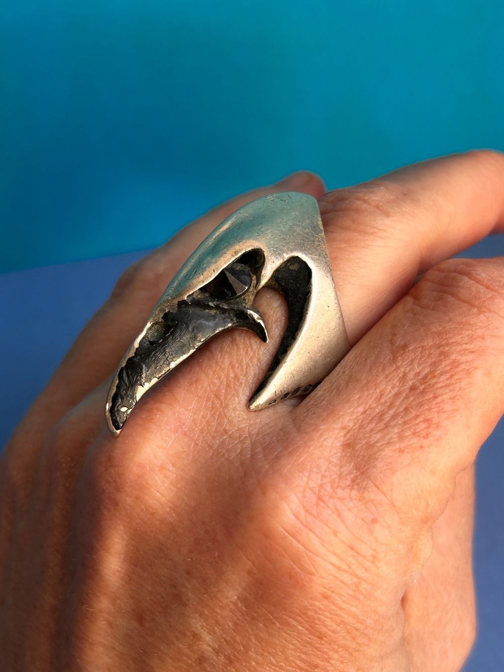 Anelli: Silberring Adlerkopf Gr. 59 (Unikat) – Usato da Laufen venduto da belleskulptur 2