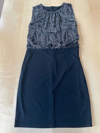 Partykleid, schwarz-silbrig Gr. 38