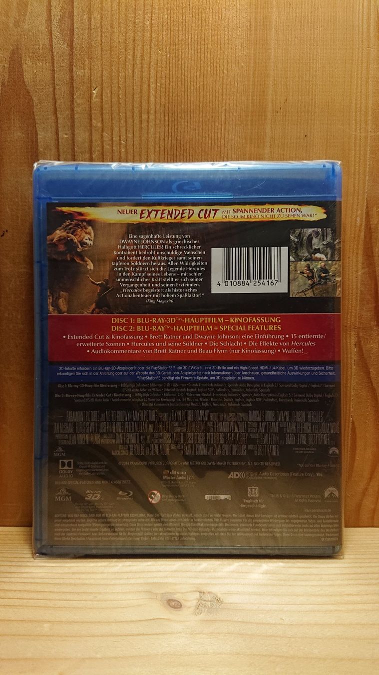 Tutti i DVDs: HERCULES in 3D und 2D Blu-Ray mit Dwayne Johnson – Nuovo e nell'imballaggio originale da Wilderswil venduto da Exebub 1