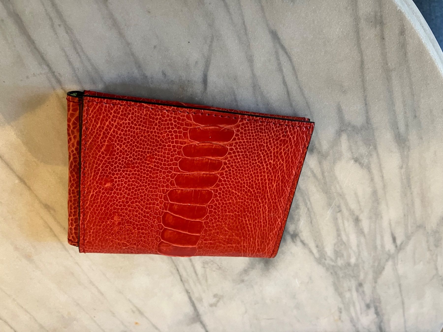 Brieftaschen: Neu Echtlederportemonnaie Straussenleder – Neu (gemäss Beschreibung) aus Herrliberg von spunggi 7