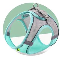 Hundegeschirr, NEU türkis/grau,