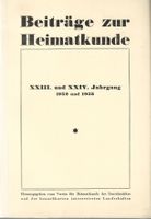 Beiträge zur Heimatkunde des Sensebezirks 1952-1953