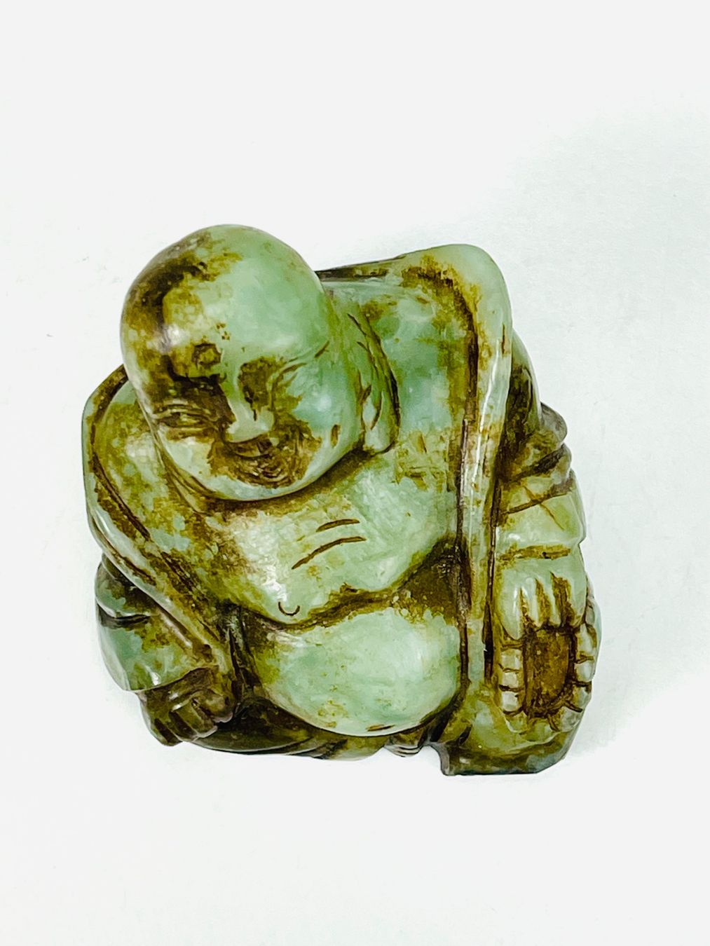 Skulpturen & Statuen: Chinesische Handgeschnitzte Vintage-Buddha-Statue – Gebraucht aus Zürich von Arche_Brockenhaus 1
