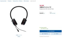 Jabra Evolve 20 MS Stereo - NEU !