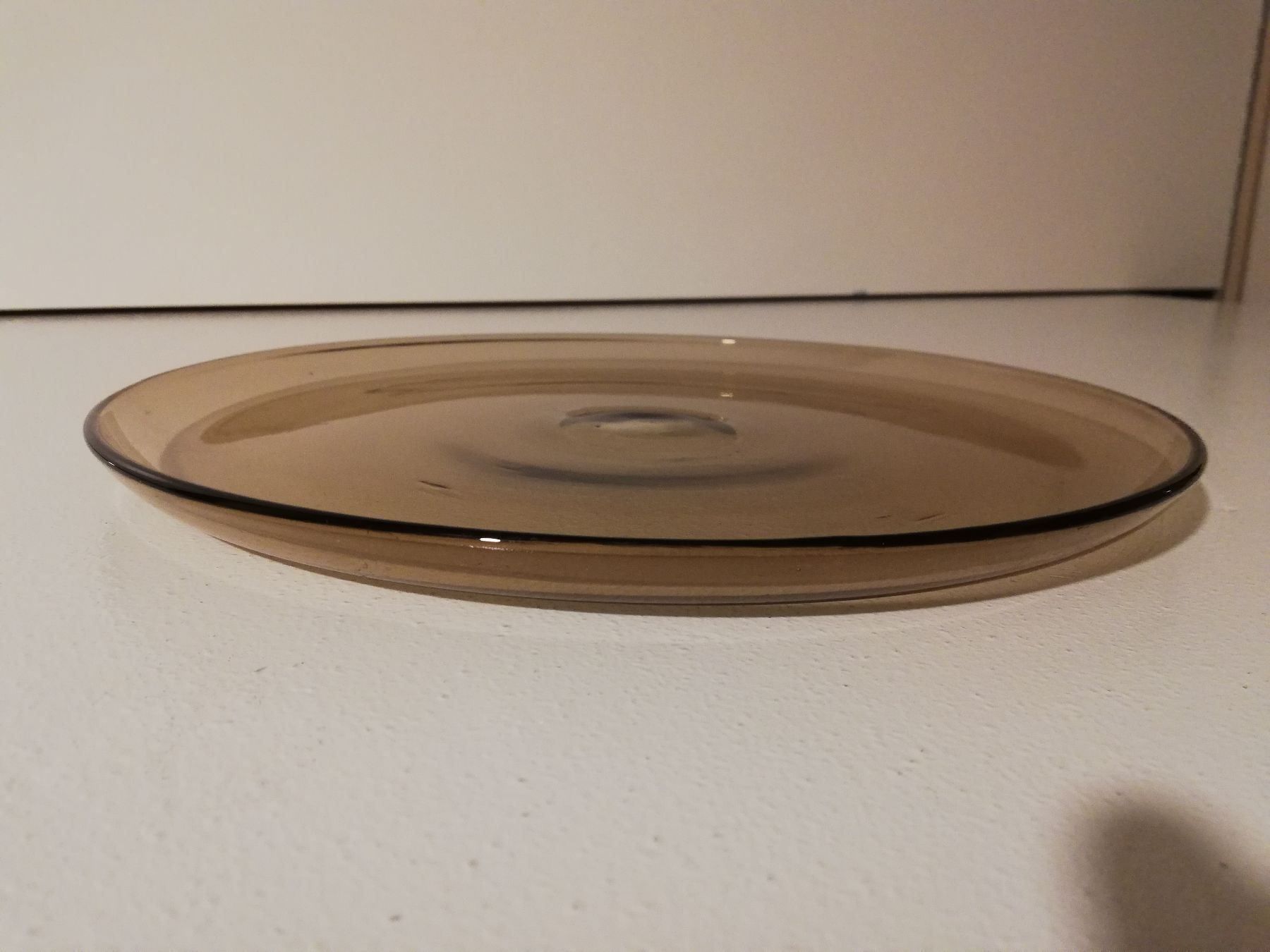 Piatti di portata: Platte Glas Transparent Braunstich – Usato da Zuerich venduto da lichti