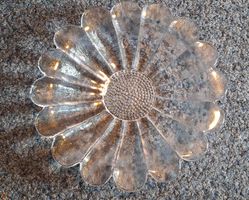 Elegante Vintage Glas Blumenschale, Früchteschale