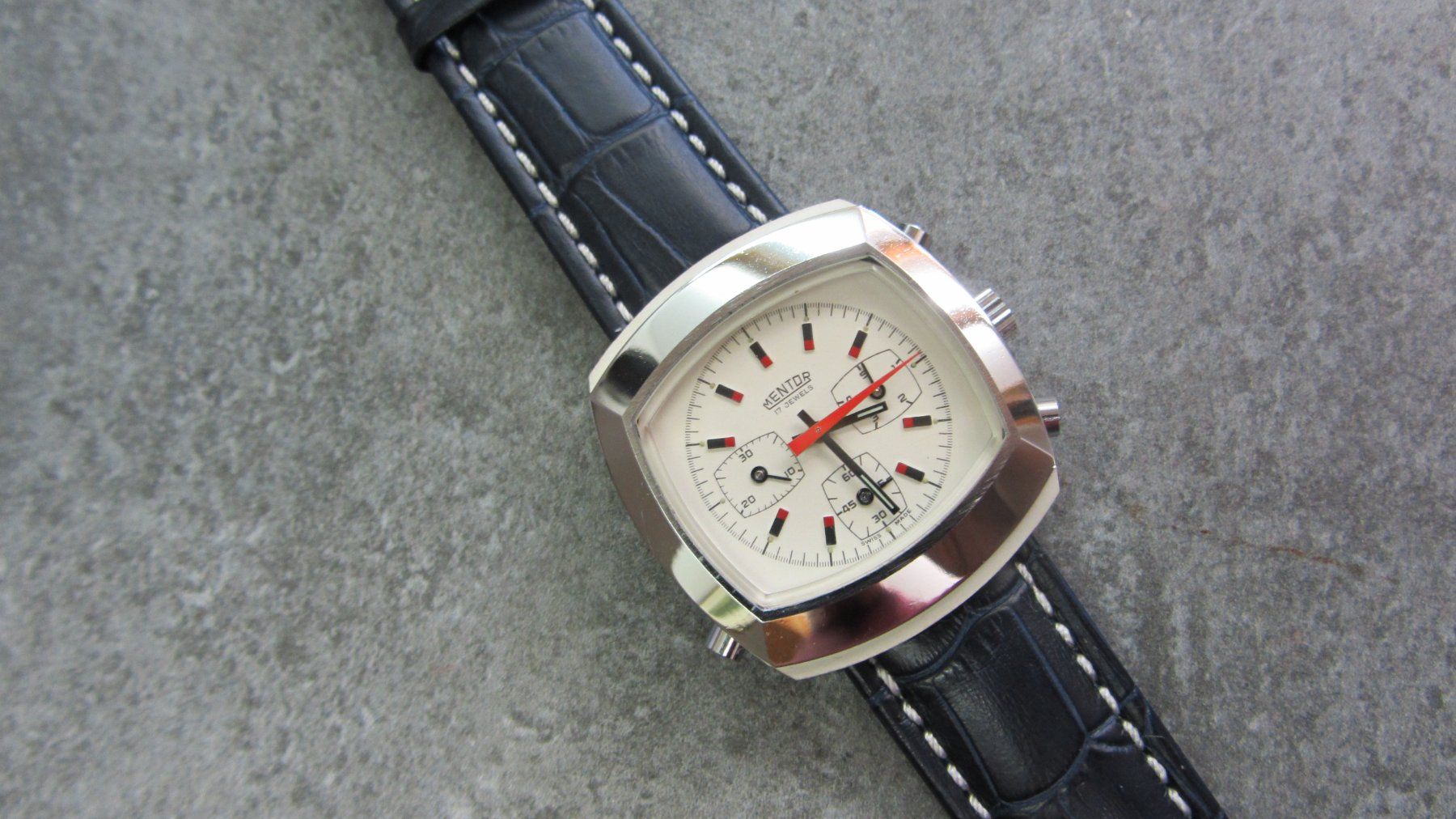 Uhren: MENTOR Chronograph, Vintage 70zigerj. – Gebraucht aus Hölstein von niala06 1