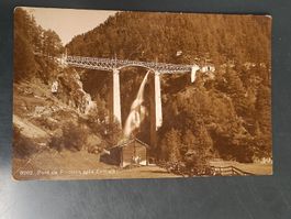 Photo Karte / Pont de Findelen pres Zermatt Gelaufen 1922