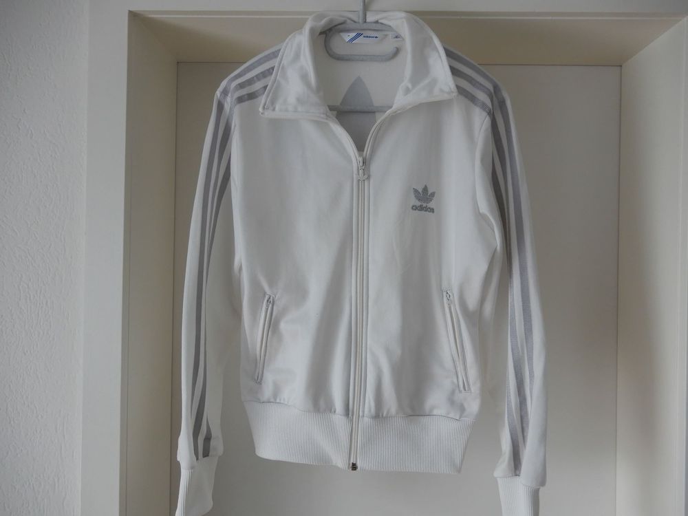 Adidas jacke store weiß silber