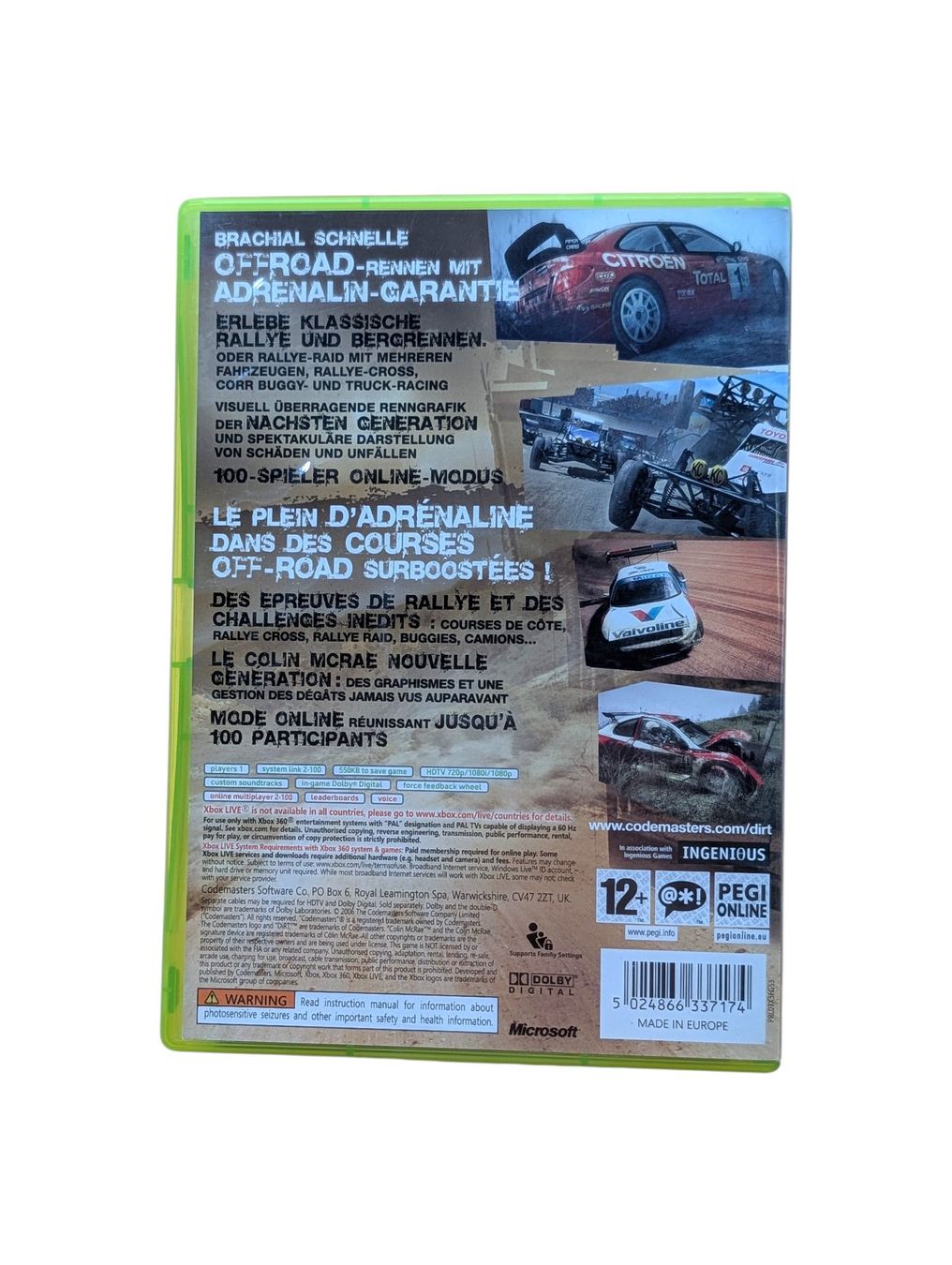 Microsoft Giochi: Colin McRae: DiRT Xbox 360 – Usato da Domat/Ems venduto da IsseldorsShop 1