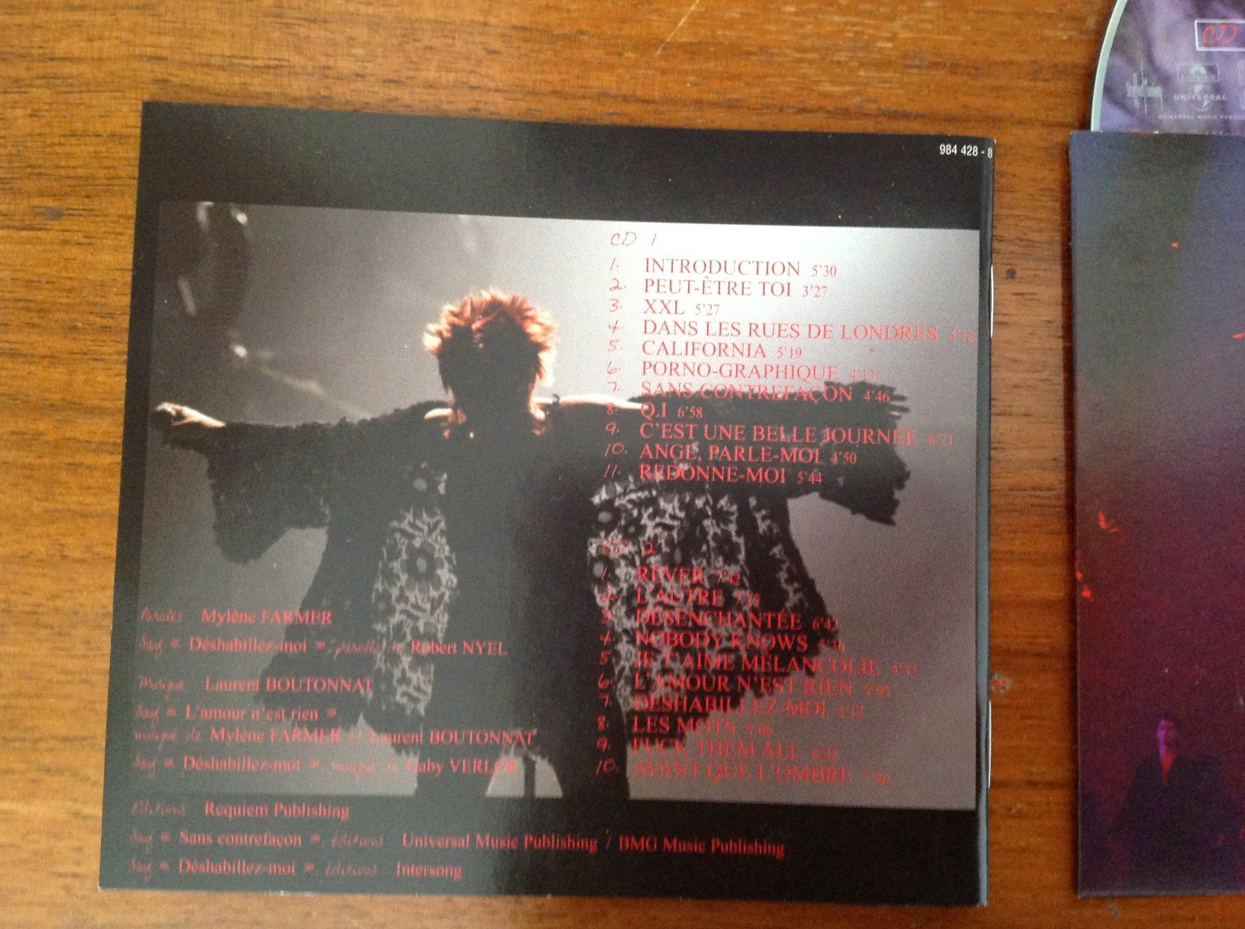 CD: CD - Mylene Farmer - live à Bercy - coffret plastique – Usato da Vuiteboeuf venduto da broticaire 1