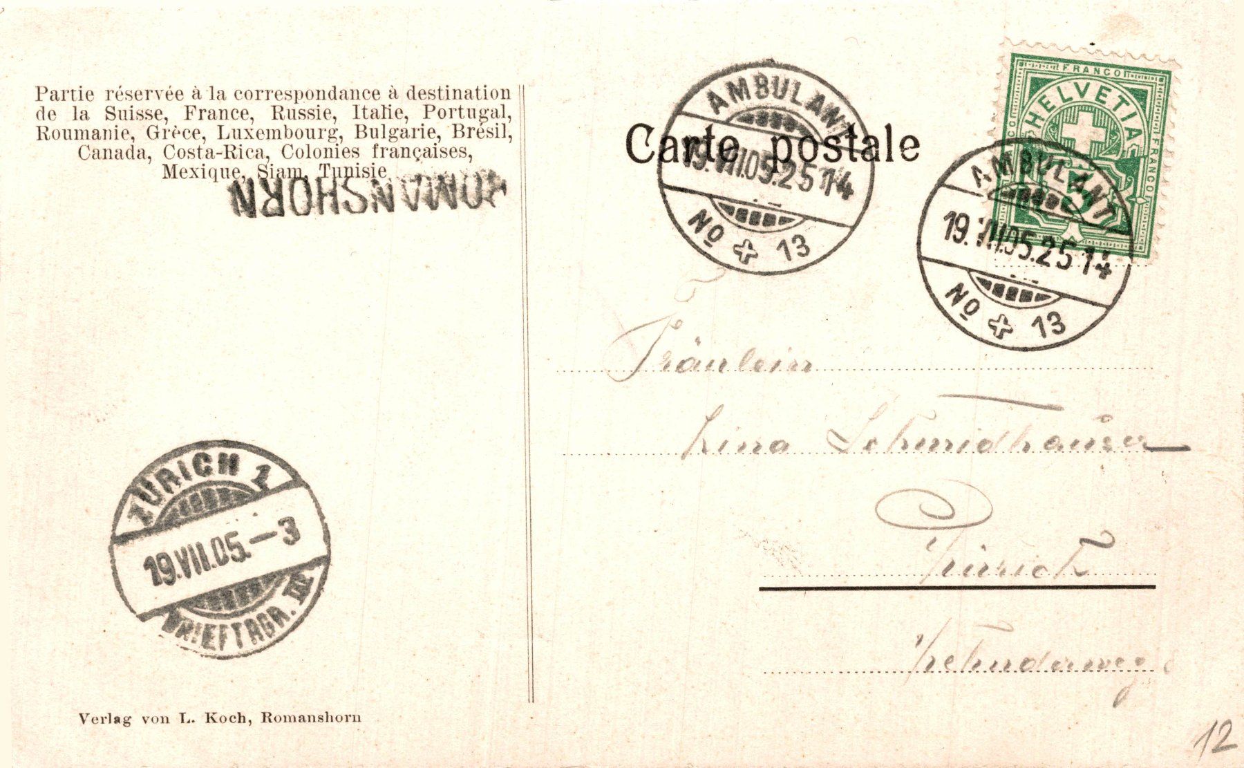 Cartoline postali: Gruss aus Romanshorn – Usato da Bronschhofen venduto da Astore 1