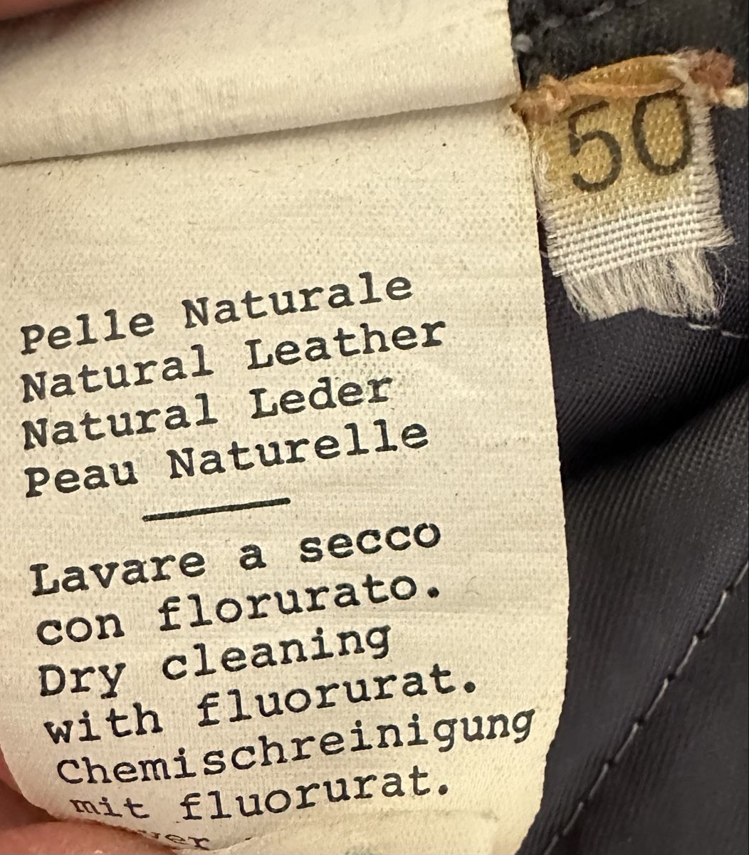 Giacche: Schöne blau-graue Vintage Lederjacke – Usato da zürich venduto da PatCat02 5