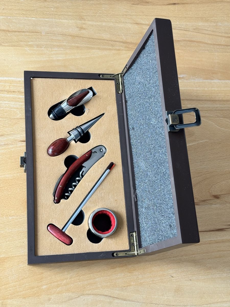 Flaschenöffner & -verschlüsse: Wein-Set 5-teilig mit Holzbox neu – Neu und originalverpackt aus Galmiz von ranunkel25 4