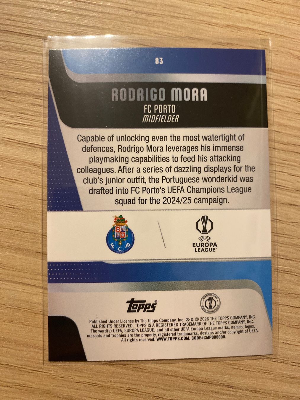 Topps Carte collezionabili: Topps UCC Flagship 25/26 Rodrigo Mora Insert – Nuovo (secondo la descrizione) da Zürich venduto da BVBWINNER 1