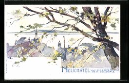 Neuchatel, Vue prise de la terrasse de l
