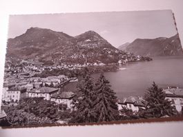 PK Lugano, Panorama con Monte Bre, um 1950, ungelaufen
