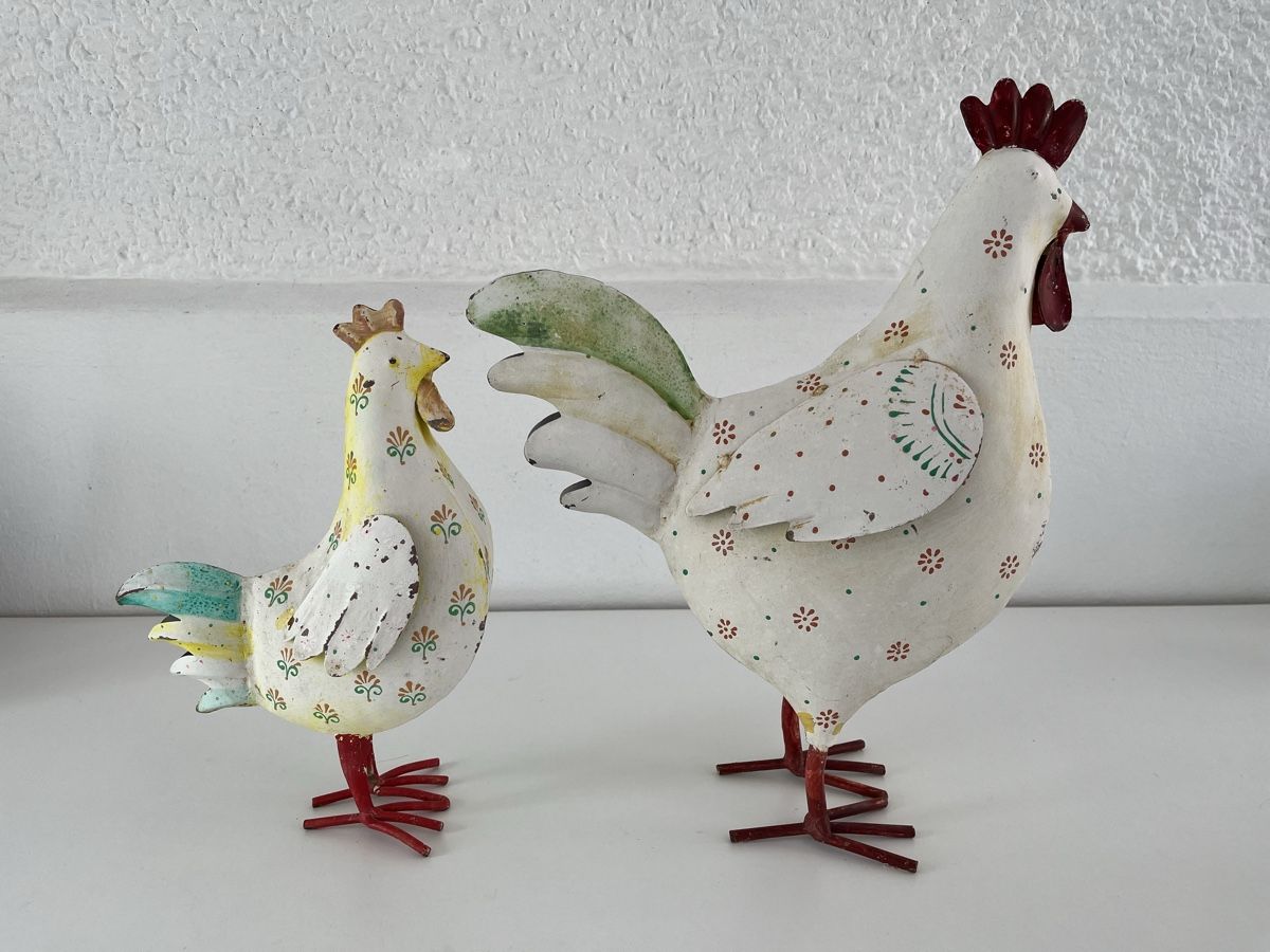 Figuren: 2 Hühner aus Metallblech  – Gebraucht aus Wetzikon ZH von seli03 5
