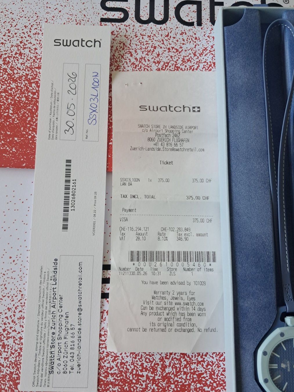 Audemars Piguet Orologi: Swatch x Audemars Piguet Royal Pop Lan Ba – Nuovo e nell'imballaggio originale da Niederhasli venduto da zvb_fgn2 9