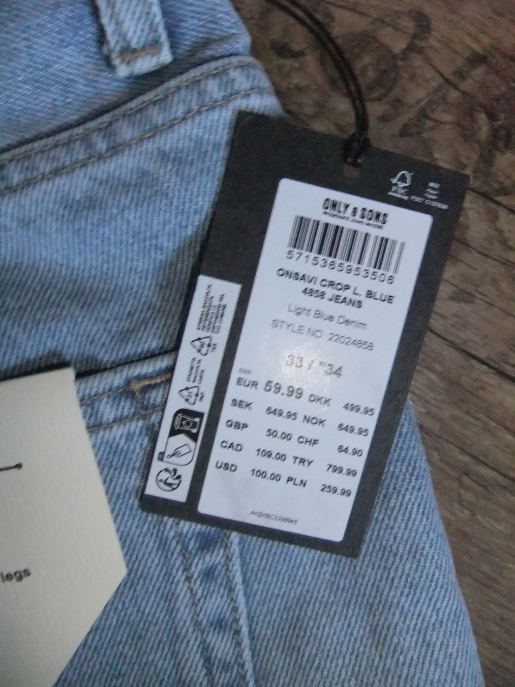 Only Jeans: Jeans Only&Sons  neu Gr. W33/L34 – Nuovo e nell'imballaggio originale da Schleitheim venduto da cabrio58 3