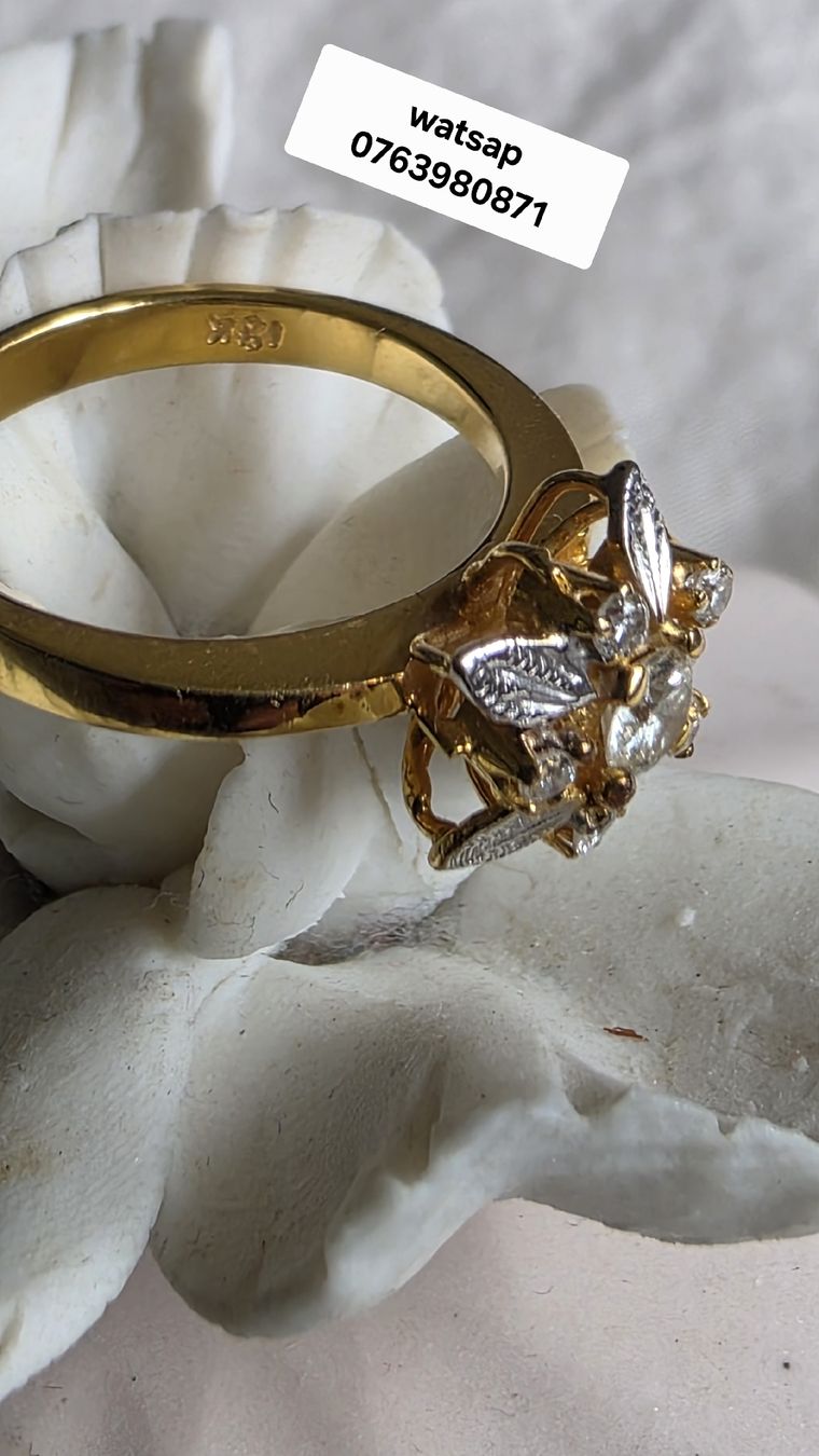 Anelli: Gold Ring 18 karat mit Diamanten – Nuovo (secondo la descrizione) da Effretikon venduto da rinuom01 4