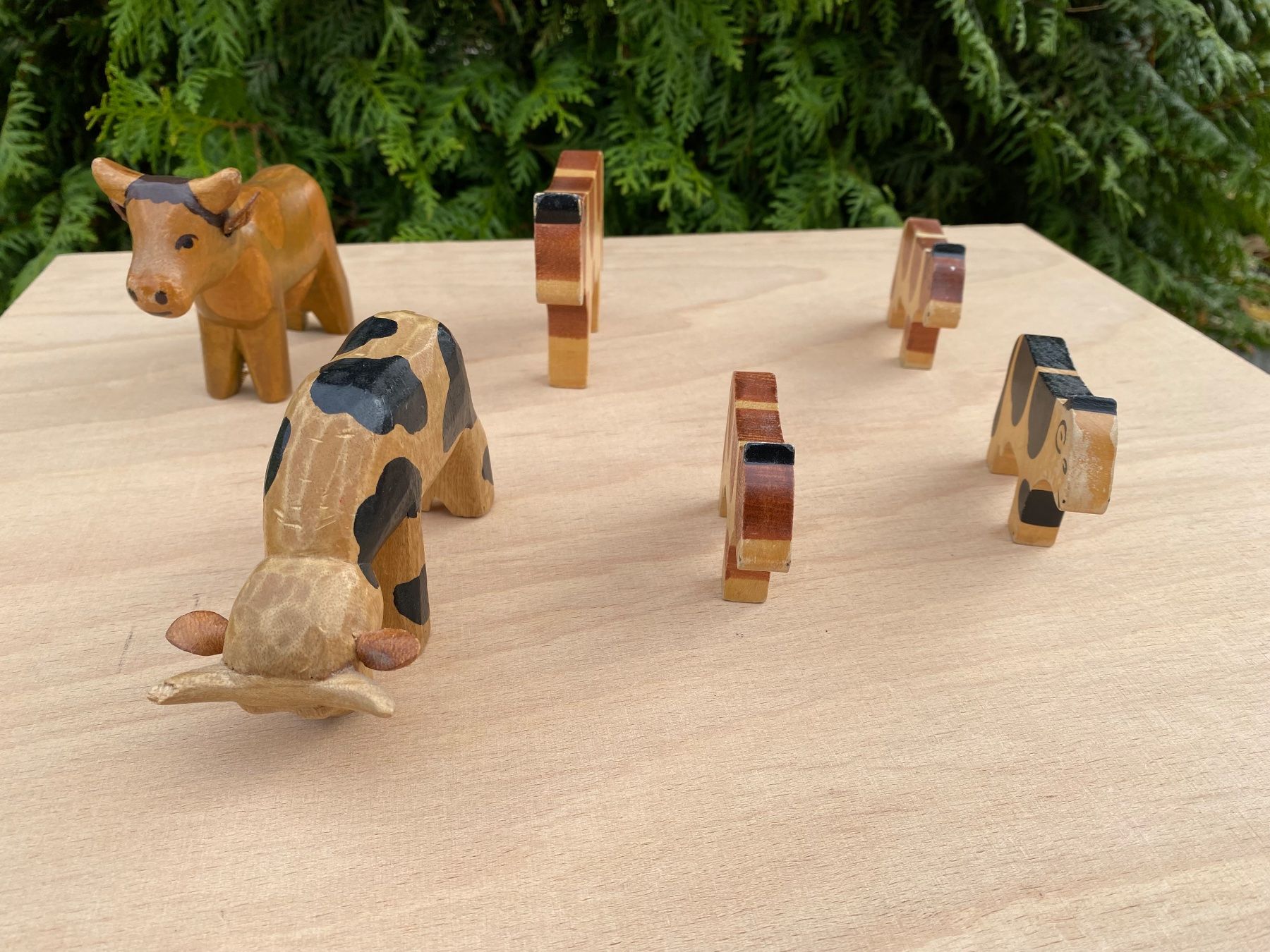 Campanacci mucche: 6 schöne Holzkühe – Usato da Feldbach venduto da Olive1 6