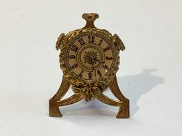 Antike Spielzeug Kaminuhr, Goldblech Deutschland