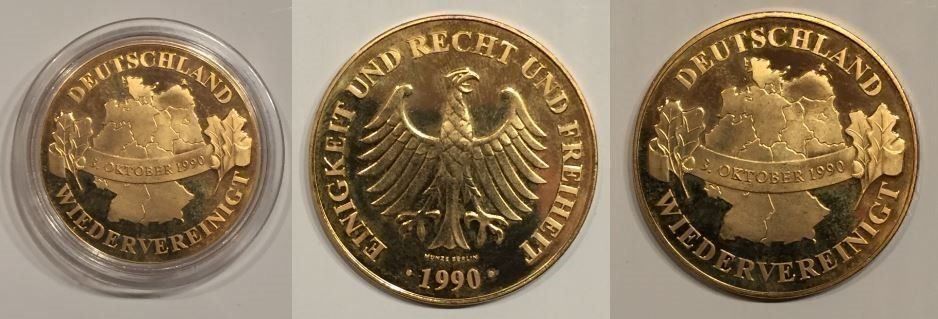 Münze "Deutschland wiedervereinigt" 1990 5