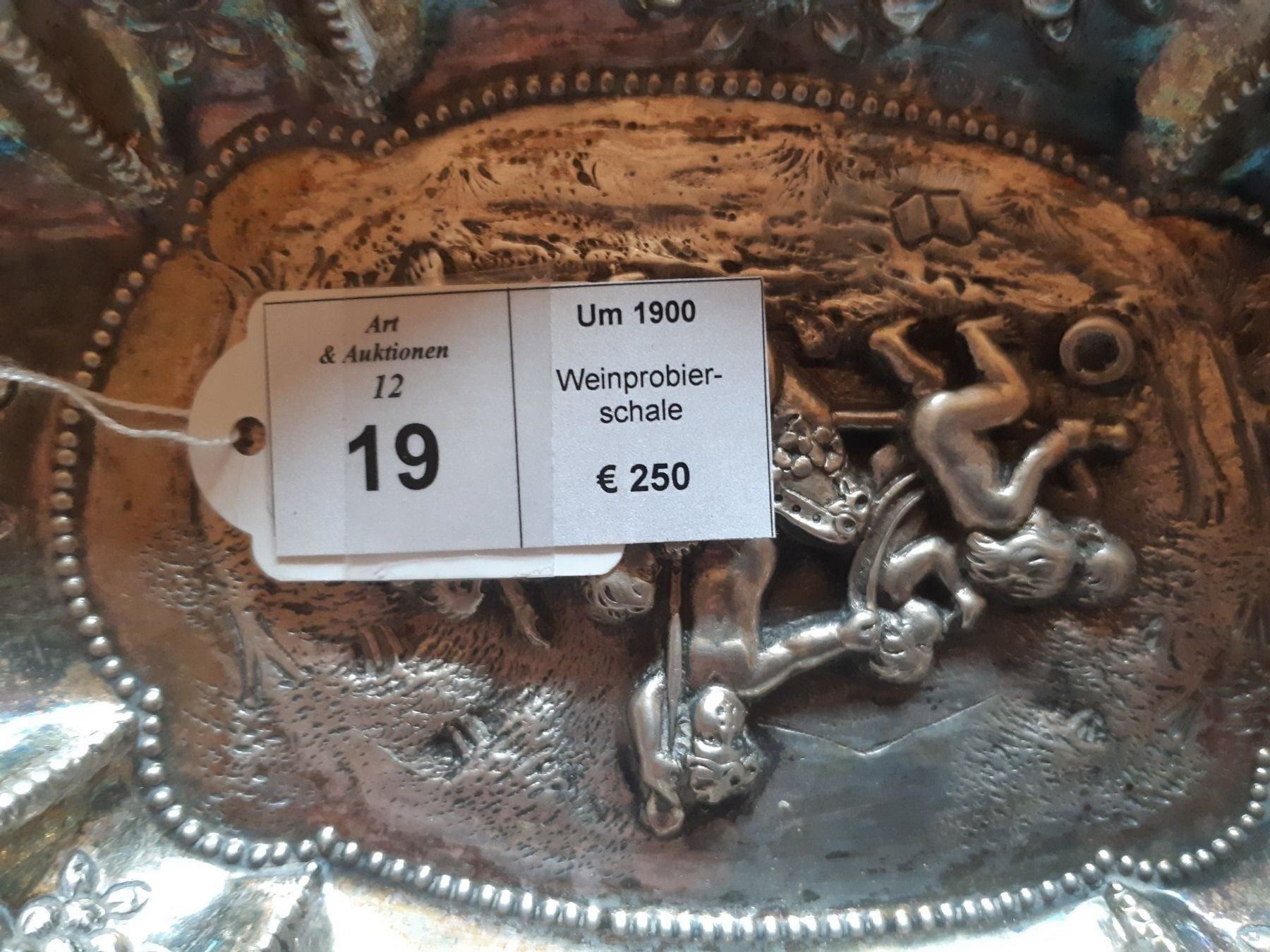 Servierplatten: Silber Weinprobierschale um 1900 – Gebraucht aus Grindelwald von carro5 5