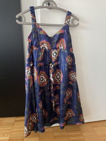 Ethic silk Dress Floral Print