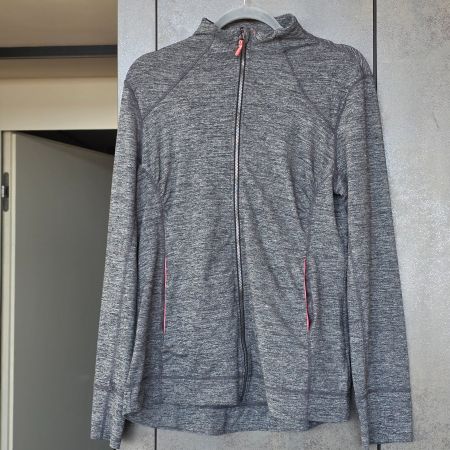 🐸 H&M SPORTJACKE L JACKE JÄCKLI GRAU MÉLANGE TOP ZUSTAND